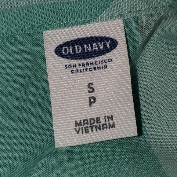 OLD NAVY Spaghetti Stripe Aqua & White Block Tanktop - Size Small - Picture 5 of 5